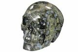 Carved Que Sera Stone Skull #118100-1